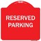 Signmission Designer Series Reserved Parking, Red & White Heavy-Gauge Aluminum Sign, 18" x 18", RW-1818-9900 A-DES-RW-1818-9900 - alternate 1